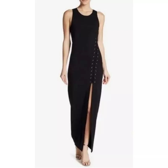 Walter Baker Women's Black Lace Up Sleeveless Misha Dress - Picture 2 of 9